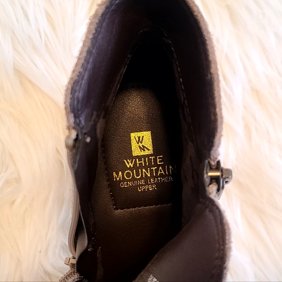 White mountain genuine leather taupe tan ankle boots size 9 - Picture 13 of 16